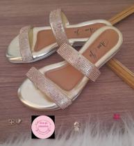 Rasteira Sandalia Chinelo tamanco brilho