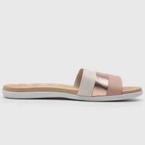 Rasteira Slide Beira Rio Color Block Off White