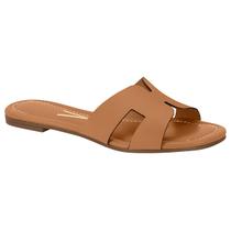 Rasteira Tamanco Feminina Vizzano Modelo H Fashion Camel