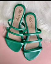 Rasteira verde n 33 ao 40