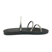 Rasteira Via Scarpa Slide Tira Cristal Feminino