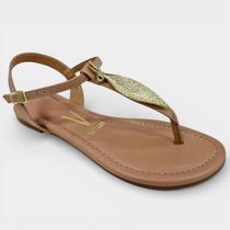 Rasteira Vizzano Detalhe Folha Feminina - Nude