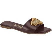 Rasteira Vizzano Slide Feminina Detalhe Metal Confortável Casual Rasteira Vizzano Slide Feminina Detalhe Metal Confortável Casual