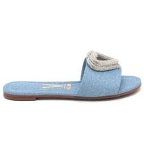 Rasteira Vizzano Slide Jeans Coração Feminino 6371368