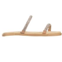Rasteirinha Feminina Moleca duas tiras de brilho 5494 112