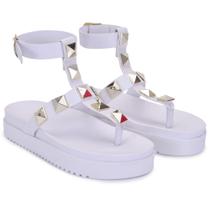 Rasteirinha Feminina Sandália Papete Com Piramides Tendencia Spike Confortavel Rasteirinha Feminina Sandália Papete Com Piramides Tendencia Spike Confortavel