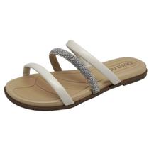 Rasteirinha Feminina Strass Flat Beira Rio 8507.104