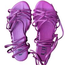 Rasteirinha Gladiador Roxo Metalizado - ULLY