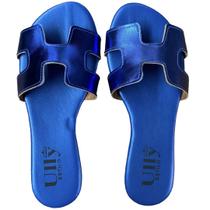 Rasteirinha Helena Azul Metalizado - ULLY Rasteirinha Helena Azul Metalizado - ULLY