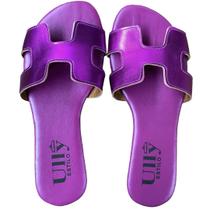 Rasteirinha Helena Roxo Metalizado - ULLY Rasteirinha Helena Roxo Metalizado - ULLY