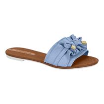 Rasteirinha Moleca 5297.446 Chinelo Slide nô laço tamanco Feminino