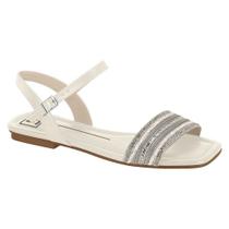 Rasteirinha Moleca Sandália Feminina Napa Branco Off
