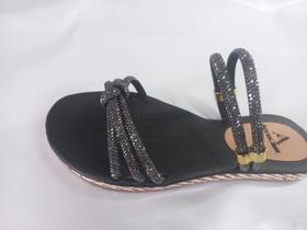 Rasteirinha Strass Confortável super Leve com Brilhantes