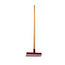 Rastelo 16 Dentes Aço Carbono Cabo Madeira Pra Limpeza 150cm