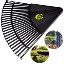 Rastelo Jardim Tramontina 54cm Vassoura Plástica Preta 26 Dentes Restel para Jardinagem Sem Cabo