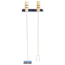 Rastelo Mexedor Carvão 59 Cm + Garfo Para Churrasco 59cm Rastelo Mexedor Carvão 59 Cm + Garfo Para Churrasco 59cm