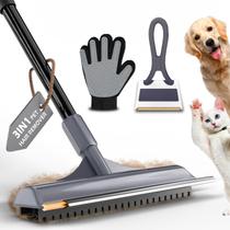 Rastelo para Carpetes leishiyen 3 em 1 Removedor de Pelos de Pet com Cabo de 147 cm Rastelo para Carpetes leishiyen 3 em 1 Removedor de Pelos de Pet com Cabo de 147 cm