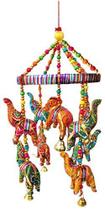 Rastogi Artesanato Handmade Elefante Parede Suspensa Telhado Suspenso Ornamento Decorativo Natal Diwali Festa Casamento Decorativo Altura Suspensa -18 Polegadas De Cima para Baixo