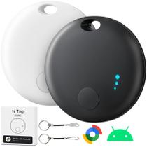 Rastreador Bluetooth para Android, 2 pacotes, localizador de itens, funciona com o aplicativo Google Find My Device, localizador de chaves e localizador de itens para chaves, carteira, bolsas para animais de estimação, somente Android, etiqueta de rastreamento inteligente para bagagem e mochila
