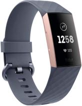 Rastreador de atividades físicas Fitbit Charge 3 rosa dourado/azul