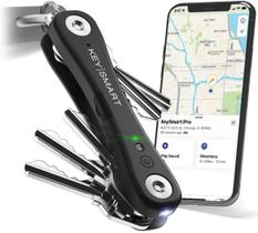 Rastreador de chaves inteligente KeySmart iPro com lanterna LED preta