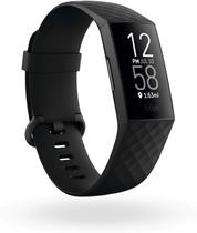 Rastreador de fitness Fitbit Charge 4 preto com GPS e monitor de RH