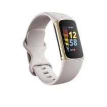 Rastreador de fitness Fitbit Charge 5 Advanced Health Lunar White