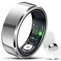 Rastreador de fitness Smart Ring Hugrow Wellness iOS Android Silver