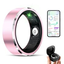 Rastreador de fitness Smart Ring Qjijolz Frequência Cardíaca e Oxigênio Sanguíneo