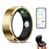 Rastreador de fitness Smart Ring Qjijolz Frequência Cardíaca e Oxigênio Sanguíneo