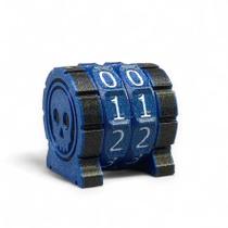 Rastreador de saúde Lixusia Life Counter para jogos de tabuleiro, TTRPGs e jogos de cartas com símbolo de caveira, compatível com MTG, 2 rodas azuis com números brancos Rastreador de saúde Lixusia Life Counter para jogos de tabuleiro, TTRPGs e jogos de cartas com símbolo de caveira, compatível com MTG, 2 rodas azuis com números brancos