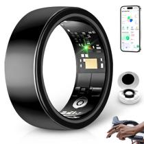 Rastreador de sono Smart Ring SSPATIOS Health iOS Android preto