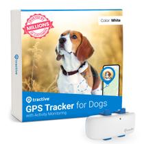 Rastreador GPS e monitoramento de saúde para cães Tractive White