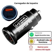 Rastreador GPS Universal para Carro - Carregador OBD, USB e Tipo-C - Compatível com iPhone e iPad