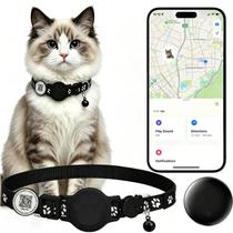Rastreador para Gatos DCZSDJT Coleira GPS à Prova d'Água Compatível com Apple Find My