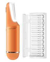 Rasuradora Dermaplane para o Rosto Feminino, Ferramenta de Dermaplaning Facial, Esfoliação Sônica e Sistema de Remoção de Penugem e Pelos com 10 Lâminas de Dermaplaning, Laranja Cósmico Rasuradora Dermaplane para o Rosto Feminino, Ferramenta de Dermaplaning Facial, Esfoliação Sônica e Sistema de Remoção de Penugem e Pelos com 10 Lâminas de Dermaplaning, Laranja Cósmico
