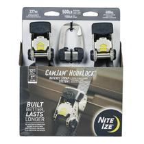 Ratchet Strap System Nite Ize CamJam HookLock Heavy-Duty (pacote com 2) Ratchet Strap System Nite Ize CamJam HookLock Heavy-Duty (pacote com 2)