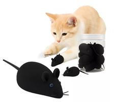 Ratinho Sonoro Para Gatos Pets Brinquedo Ant Stress 50 Unid
