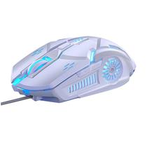 Rato conduzido colorido prendido da forma do Dpi 3200 do rato 6d do jogo para o portátil