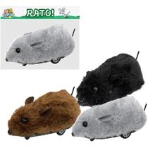 Rato De Plastico / Pelucia A Corda 15Cm
