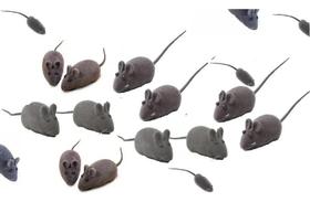 Rato Ratinho De Borracha Pegadinha Brinquedo Para Gato 10un Rato Ratinho De Borracha Pegadinha Brinquedo Para Gato 10un