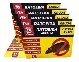 Ratoeira Adesiva Cola Pega Rato 10 Und Super Cola Pega Tudo Para Ratos Baratas e Insetos Adesivos