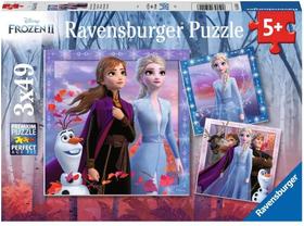 Ravensburger 05011 Disney Frozen 2 - A Jornada Começa - 3 X 49 Peça Quebra-Cabeças quebra-cabeças para crianças - Conjunto de valor de 3 quebra-cabeças em uma caixa - Cada peça é única - Peças se encaixam perfeitamente