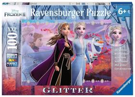 Ravensburger 12868 Disney Frozen 2 - Strong Sisters - 100 Peças Jigsaw Puzzle com Glitter for Kids - Every Piece is Unique - Peças Se encaixam perfeitamente, Multi