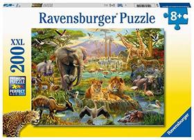 Ravensburger 12891 Animais da Savana 200 Peças Quebra-Cabeça para Crianças - Cada Peça é Única, Peças Se encaixam perfeitamente