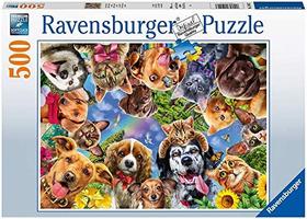 Ravensburger 15042 Funny Animal Selfie 500 Piece Puzzle for Adults - Every Piece is Unique, Softclick Technology Means Pieces Fit Together Perfectly