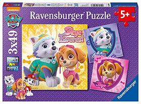 Ravensburger 8008 Paw Patrol Skye & Everest Jigsaw Puzzles - 3 x 49 Peças