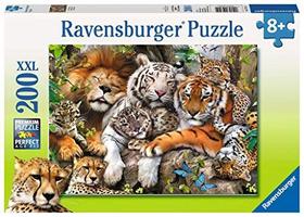 Ravensburger Big Cat Nap 200 Peça Quebra-Cabeça para Crianças Cada Peça é Única, Peças Se encaixam perfeitamente