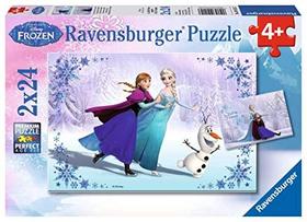 Ravensburger Disney Frozen Sisters Always Puzzle Box 2 x 24 Peça Quebra-Cabeças para Crianças Cada Peça é Única, Peças Se encaixam perfeitamente