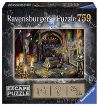 Ravensburger Escape Puzzle Vampire's Castle 759 Peça Quebra-cabeça para crianças e adultos idades 12 e up - uma experiência de escape room em forma de quebra-cabeça 27" x 20"